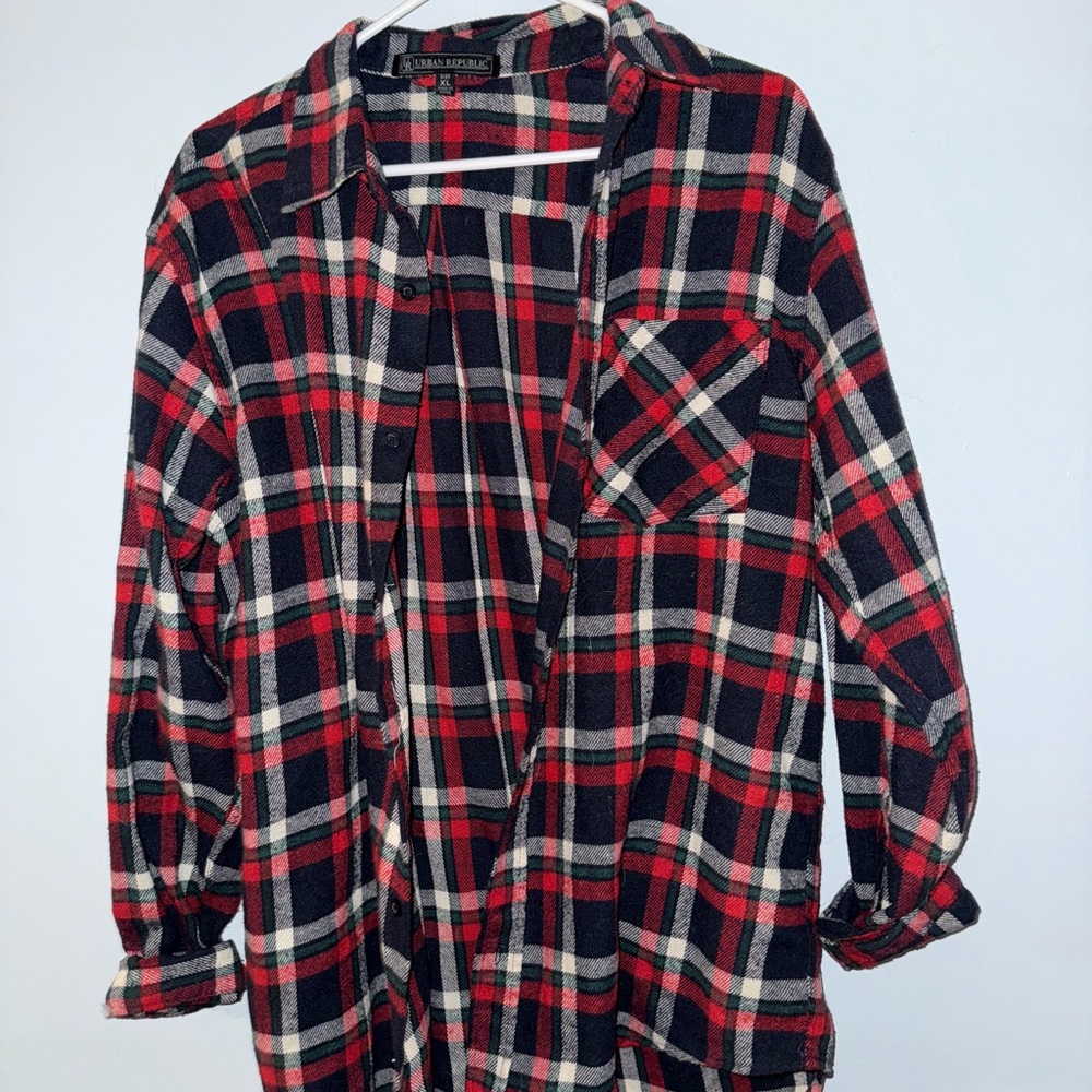 Urban Republic Red and Black Plaid Shirt